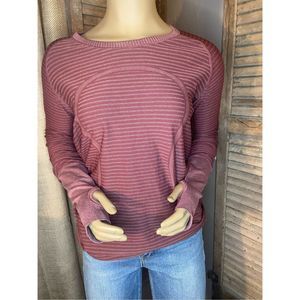 Purple Stripe Lululemon Swiftly Long Sleeve